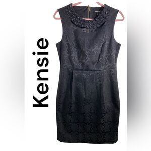 Kensie Black Braded Dress‎ Sz M